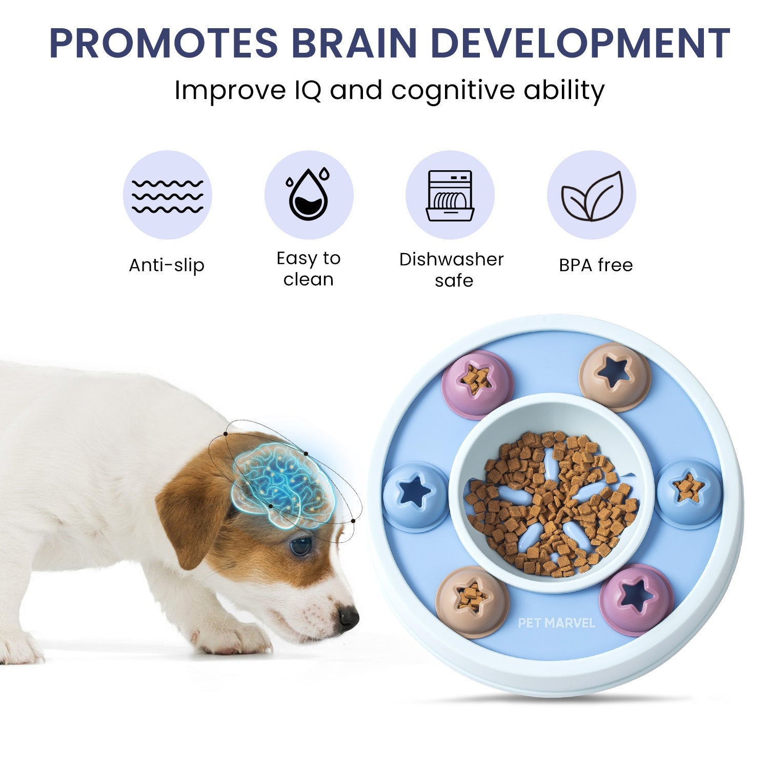 PETMARVEL Interactive Puzzle Game Dog Toy, Level 1-3