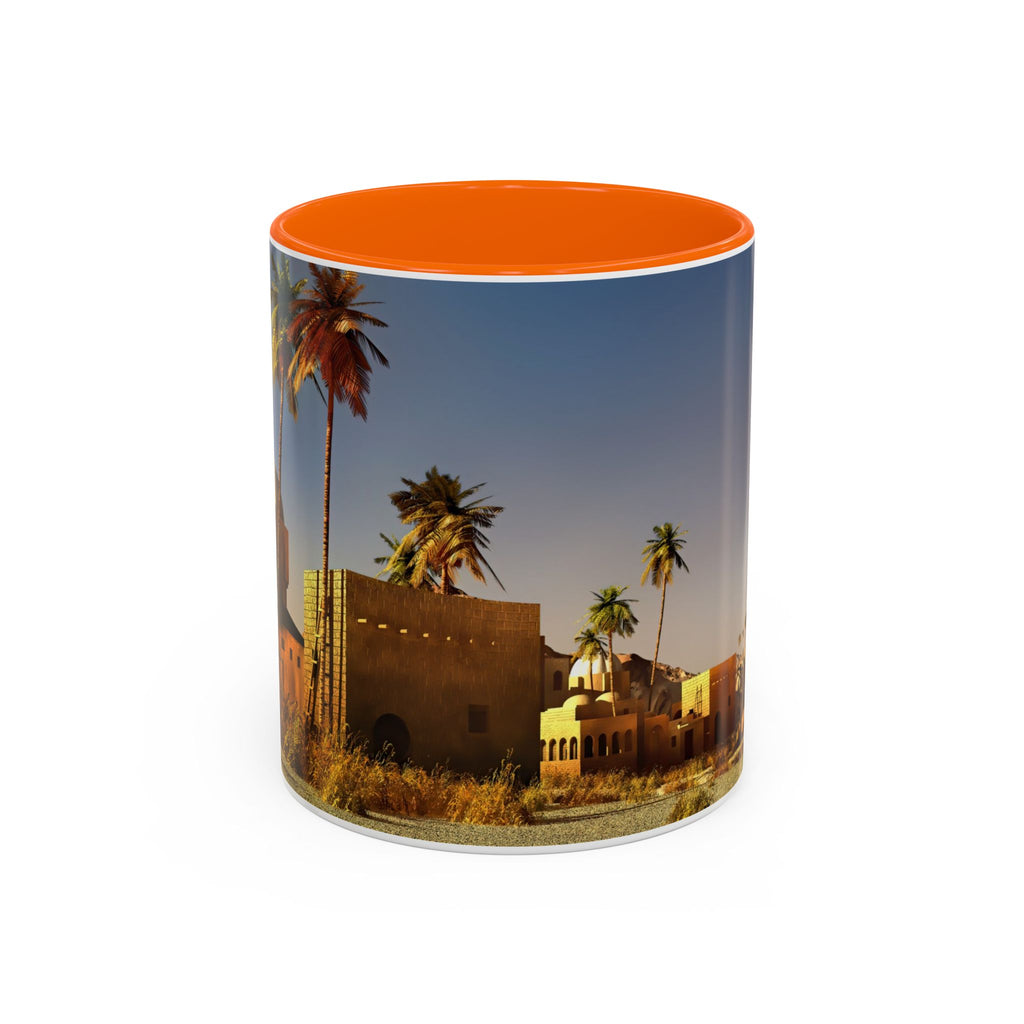 Desert Oasis Accent Coffee Mug – Palm Trees & Sunset Scenic Ceramic Mug (11/15oz)