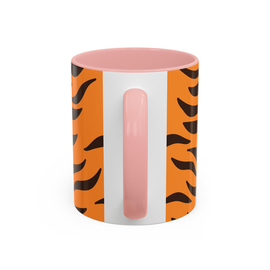 Tiger Stripe Accent Coffee Mug – Orange & Black Animal Print