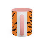 Tiger Stripe Accent Coffee Mug – Orange & Black Animal Print