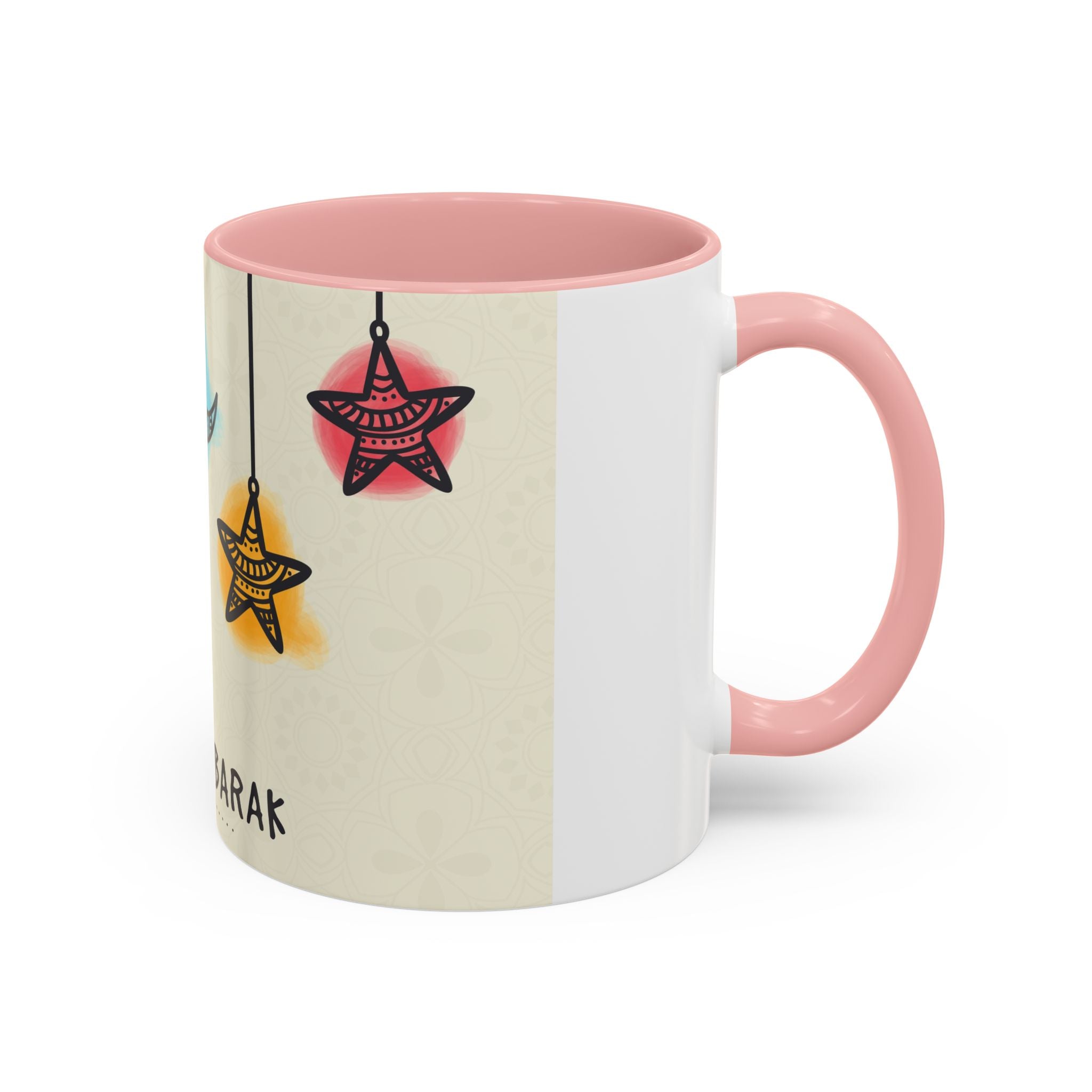 Eid Mubarak Accent Coffee Mug — Festive Crescent & Star Design (11/15 oz)