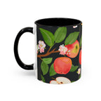 Apple Blossom Accent Coffee Mug – Floral Fruit Ceramic Mug (11/15oz)