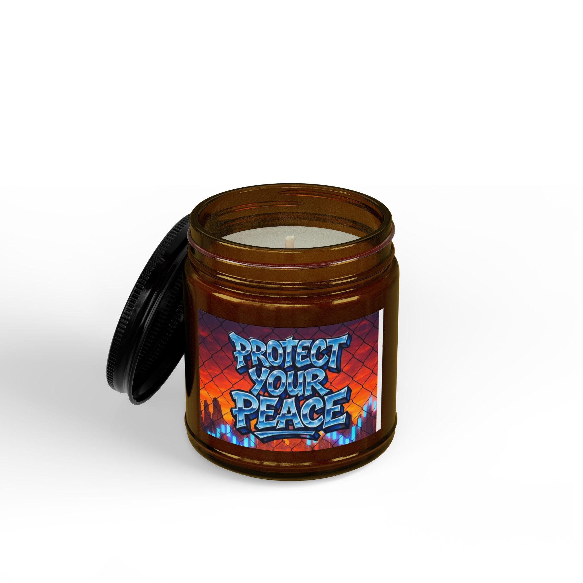 Scented Soy Candles with Black Lid, (4 and 9oz)