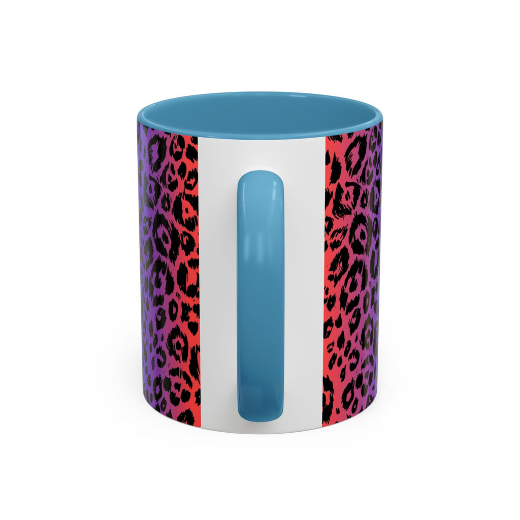 Rainbow Leopard Accent Coffee Mug — Colorful Animal Print 11/15oz