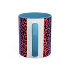 Rainbow Leopard Accent Coffee Mug — Colorful Animal Print 11/15oz