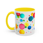 Colorful Bubble Accent Coffee Mug — Vibrant Pop Art 11/15oz
