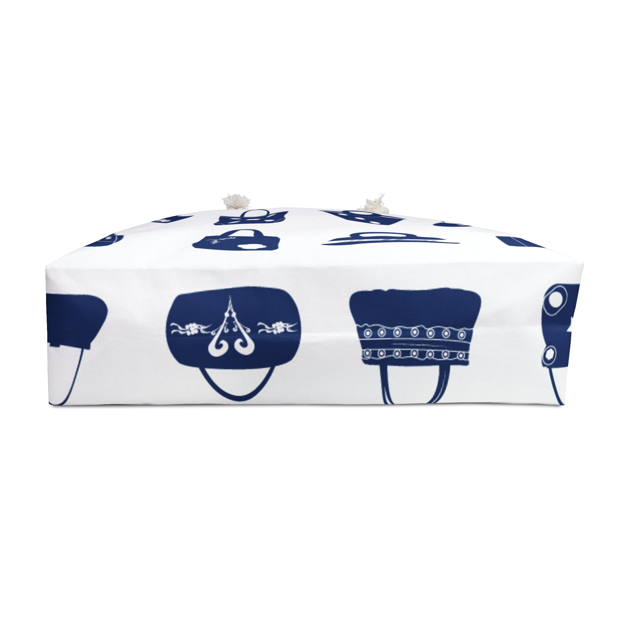 Navy Handbag Icons Weekender Bag | Tote Beach Travel Bag