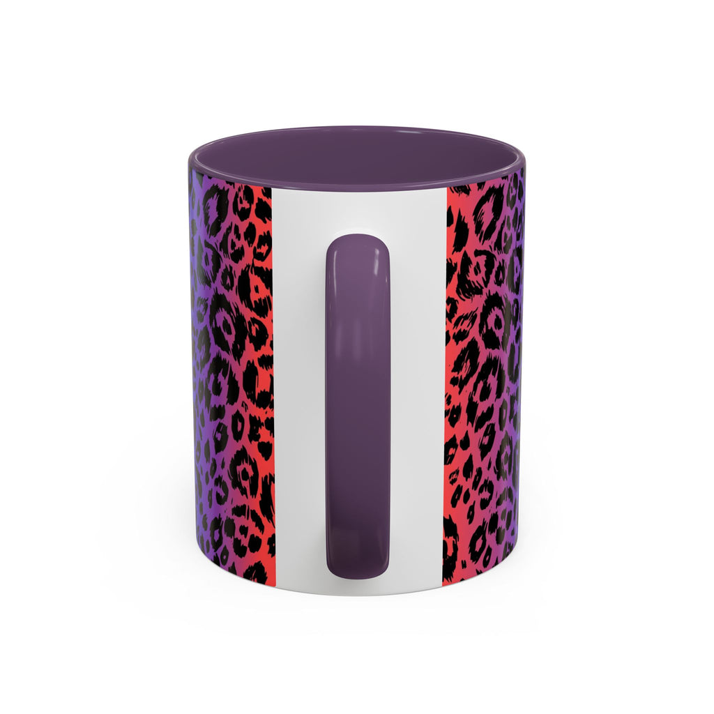 Rainbow Leopard Accent Coffee Mug — Colorful Animal Print 11/15oz