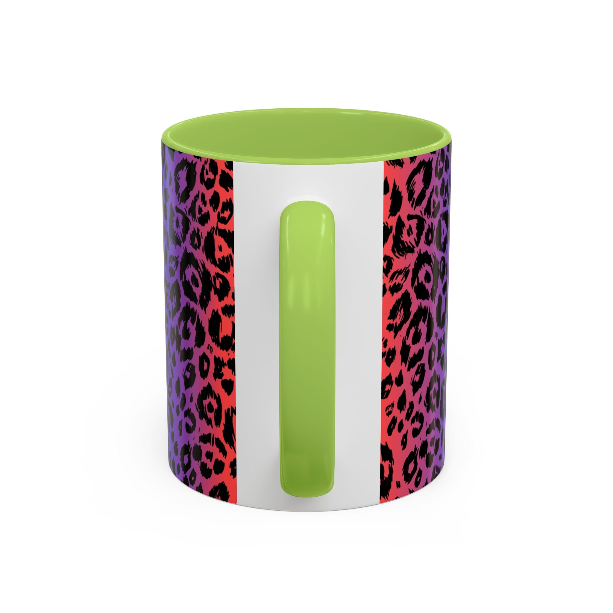Rainbow Leopard Accent Coffee Mug — Colorful Animal Print 11/15oz