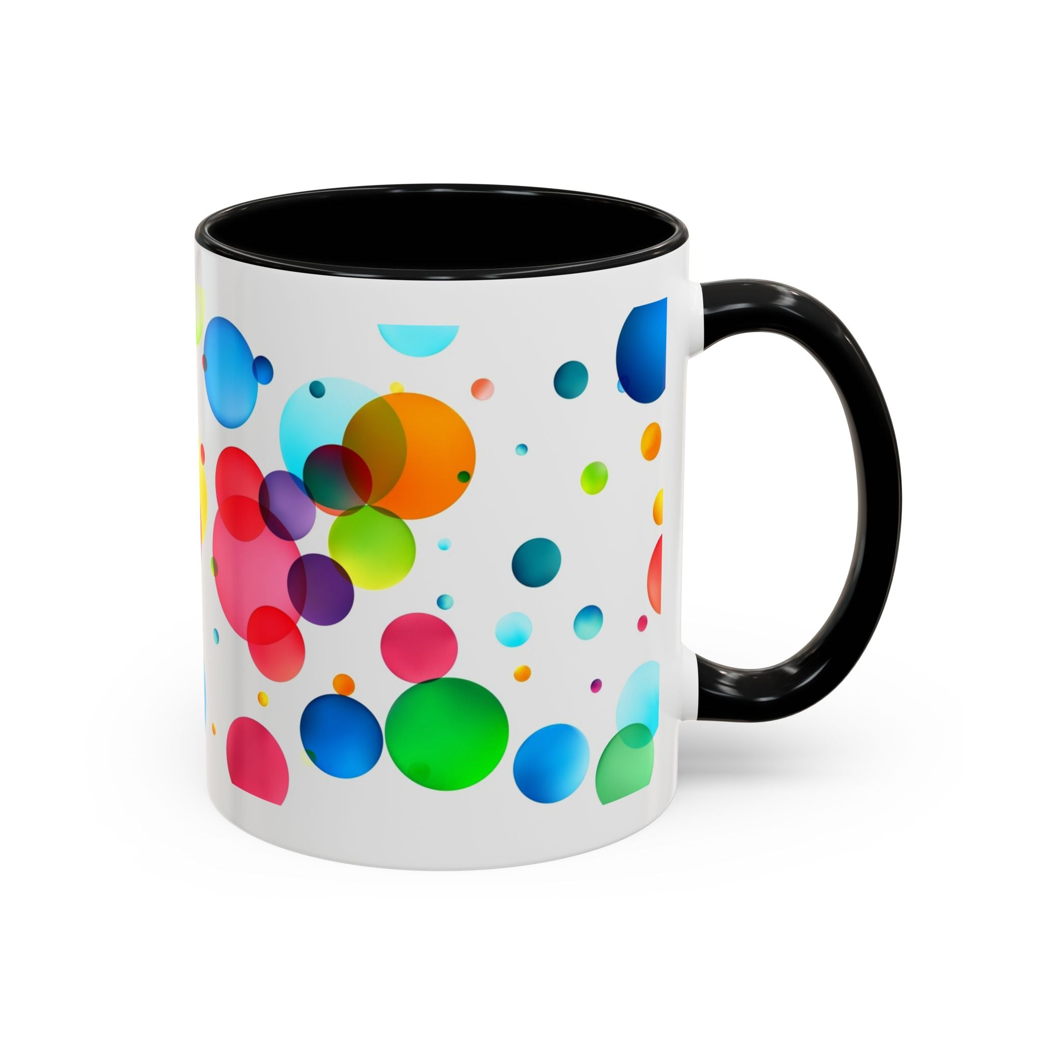 Colorful Bubble Accent Coffee Mug — Vibrant Pop Art 11/15oz