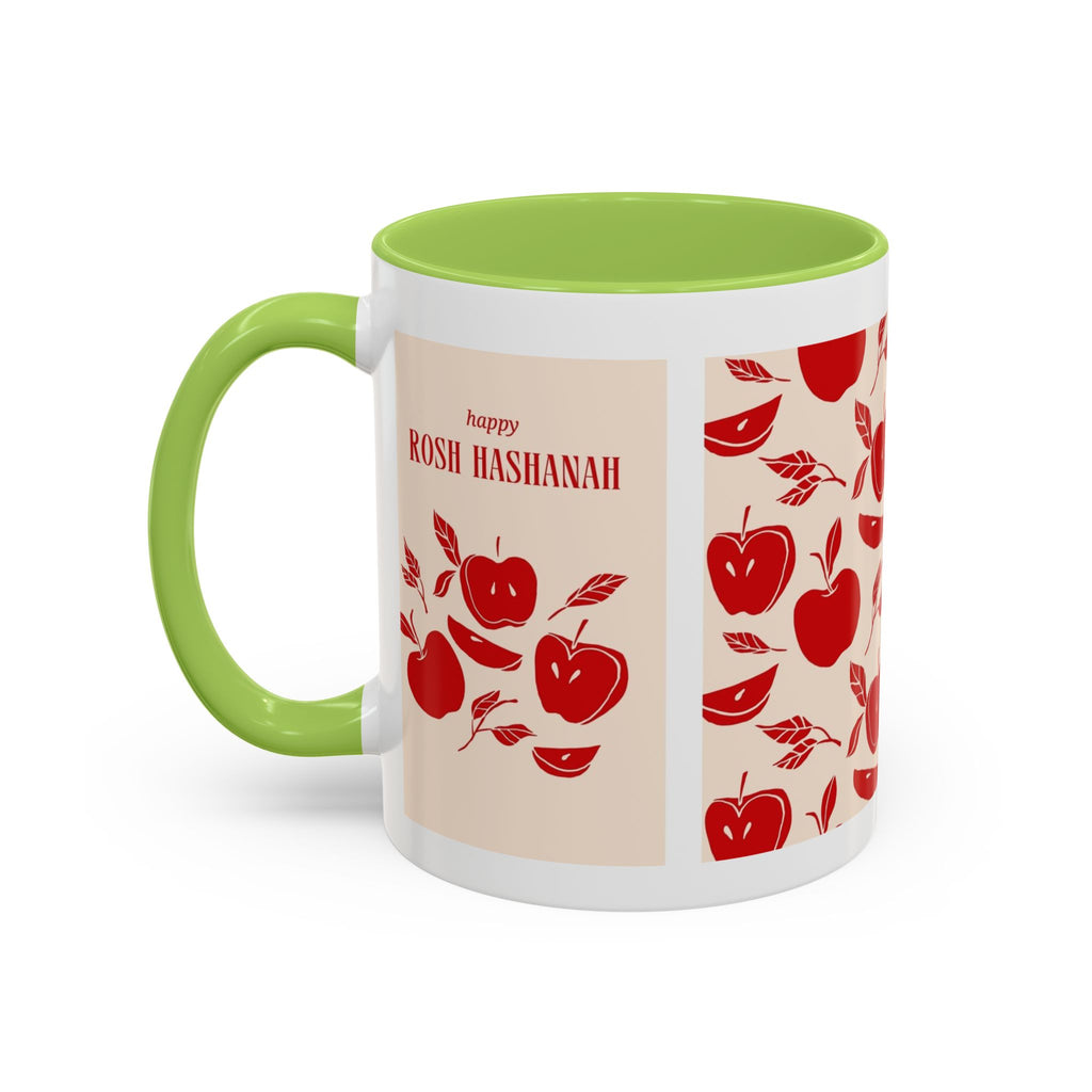 Rosh Hashanah Apple Accent Coffee Mug — 'Shana Tova' Holiday Morning Mug