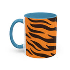 Tiger Stripe Accent Coffee Mug – Orange & Black Animal Print