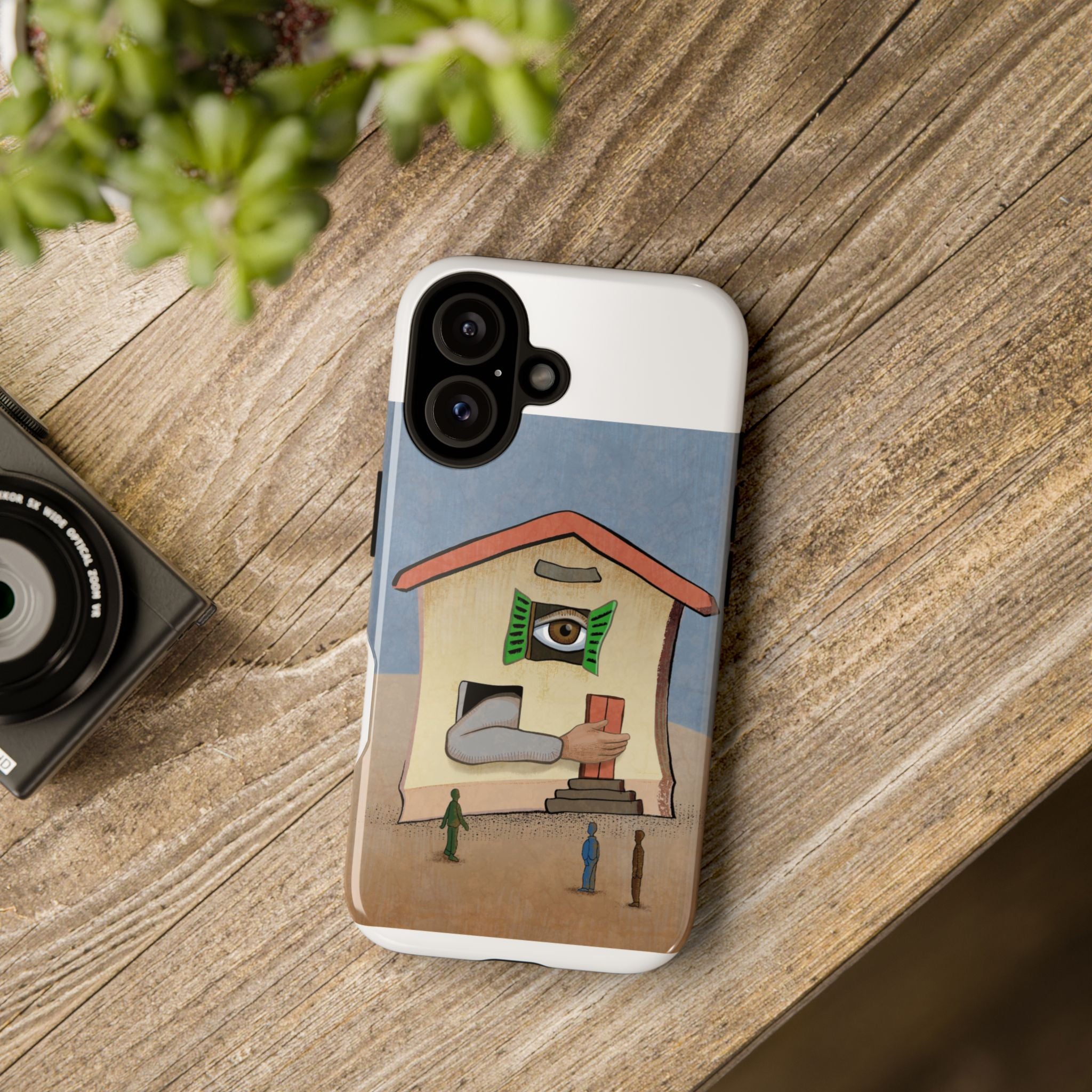 Surreal House Eye Phone Case – Artistic Abstract Home Design Protective Cover