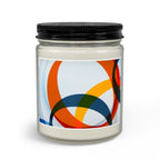 Modern Abstract Candle Gift Set — Soy Jar Candle with Matches & Wick Trimmer