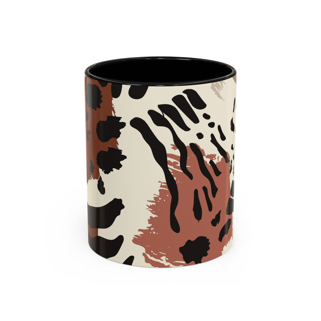 Rustic Leopard Accent Coffee Mug — Animal Print Ceramic Mug (11/15oz)
