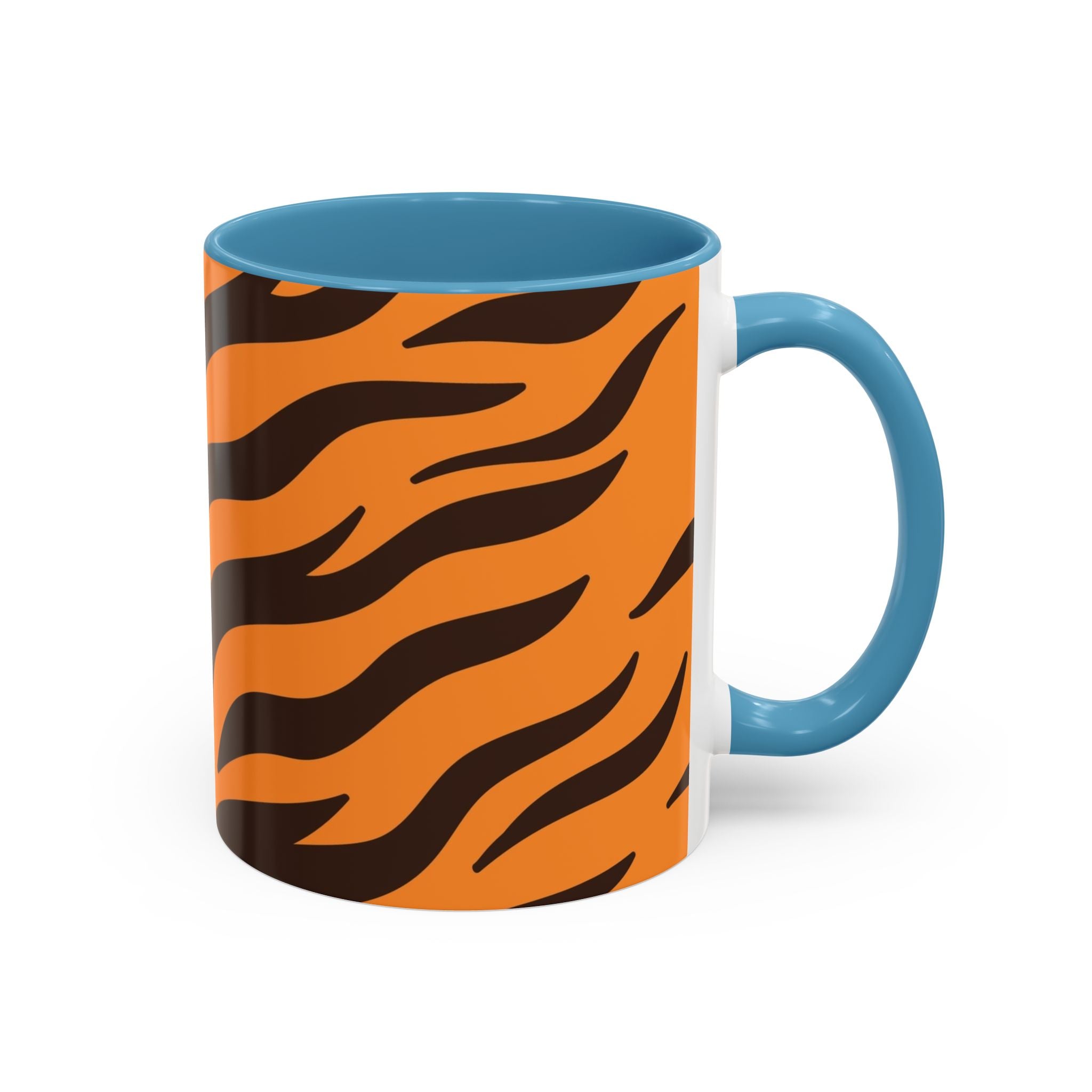 Tiger Stripe Accent Coffee Mug – Orange & Black Animal Print