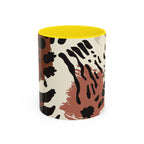 Rustic Leopard Accent Coffee Mug — Animal Print Ceramic Mug (11/15oz)
