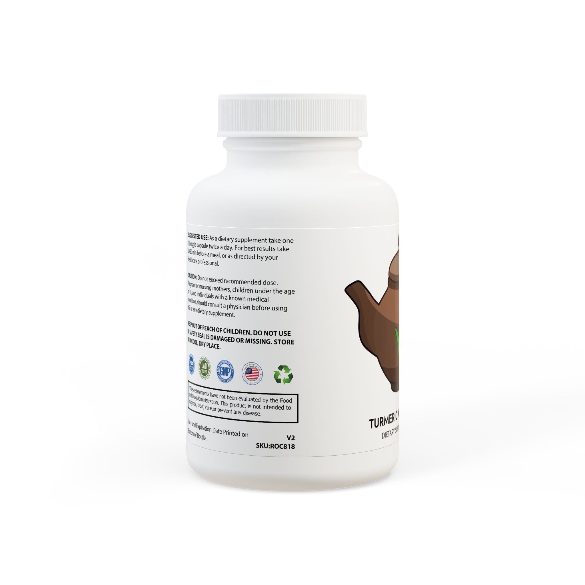 Turmeric with BioPerine® (Black Pepper Fruit Extract) Supplement (60 Capsules)