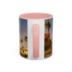 Desert Oasis Accent Coffee Mug – Palm Trees & Sunset Scenic Ceramic Mug (11/15oz)
