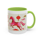 Year of the Horse Accent Coffee Mug — Chinese New Year Lucky Horse Design (11/15oz)