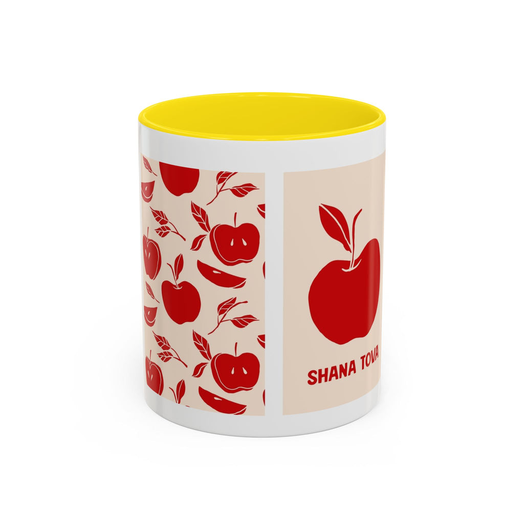 Rosh Hashanah Apple Accent Coffee Mug — 'Shana Tova' Holiday Morning Mug