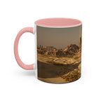 Desert Oasis Coffee Mug — Palm Trees & Sunset Scenic Accent Mug