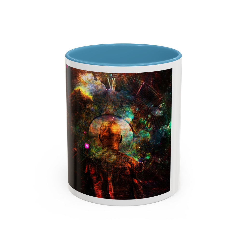 Cosmic Astronaut Accent Coffee Mug — Galaxy Space Art 11/15oz