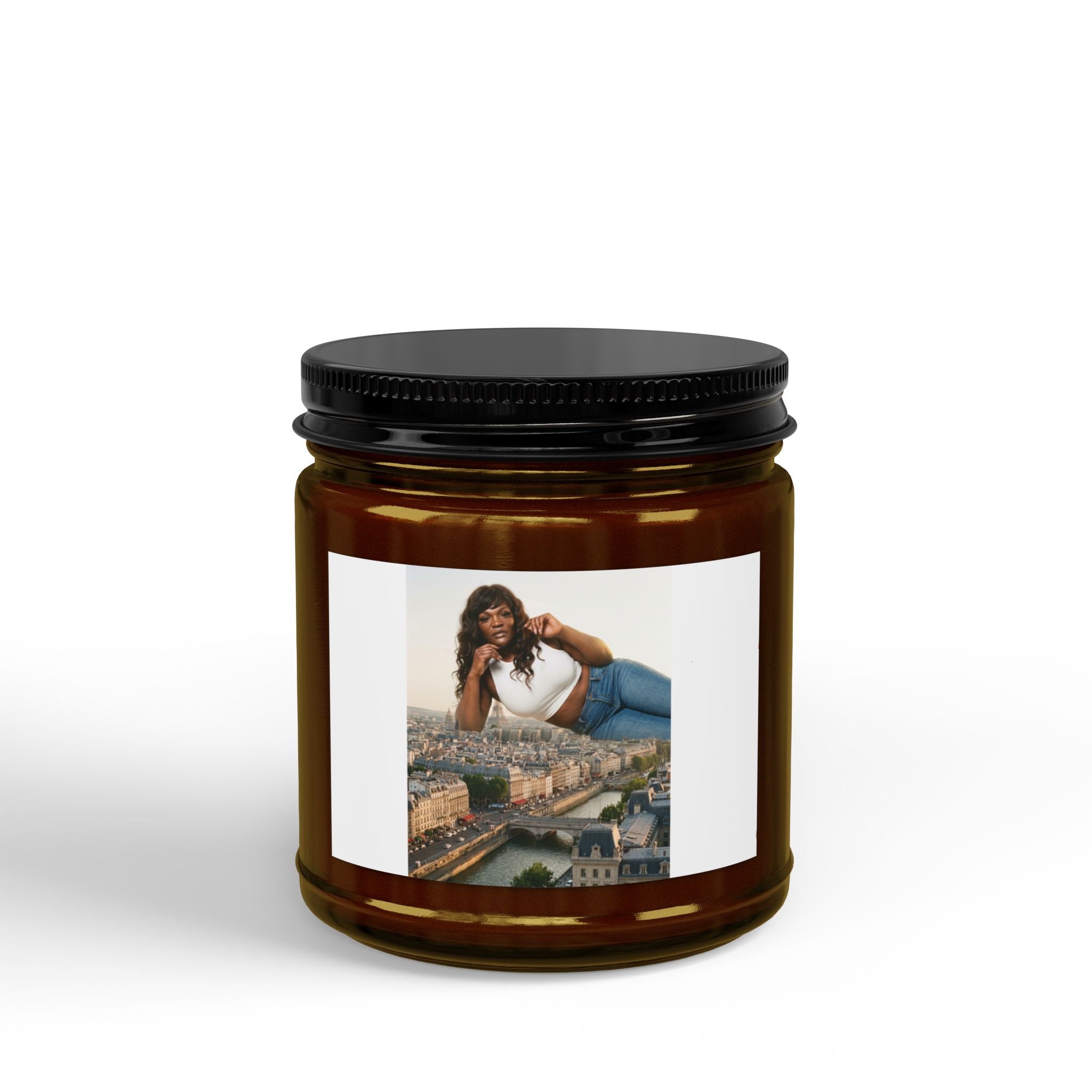 Scented Soy Candles with Black Lid, (4 and 9oz)