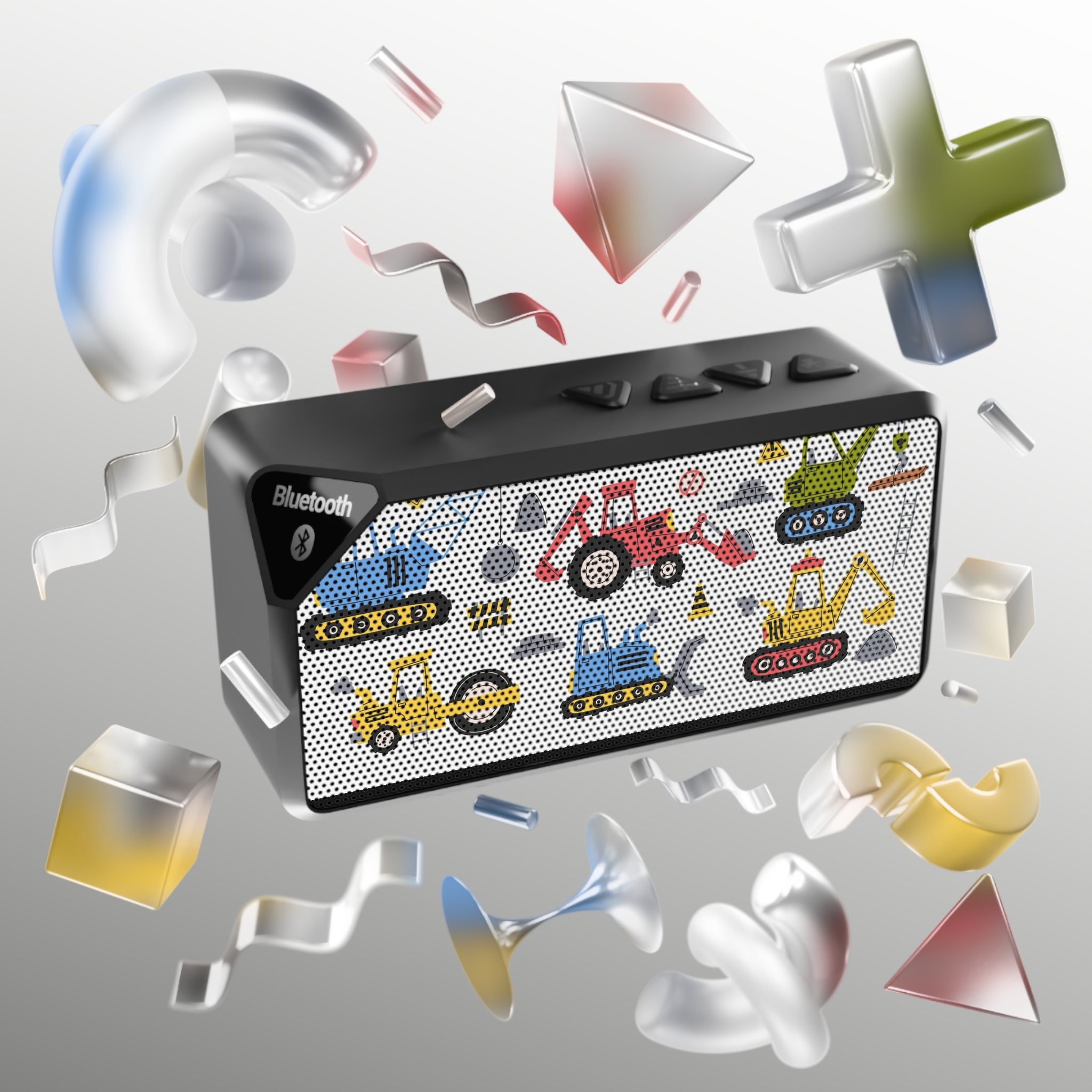 Bluetooth Speaker — Kids Construction Trucks Pattern