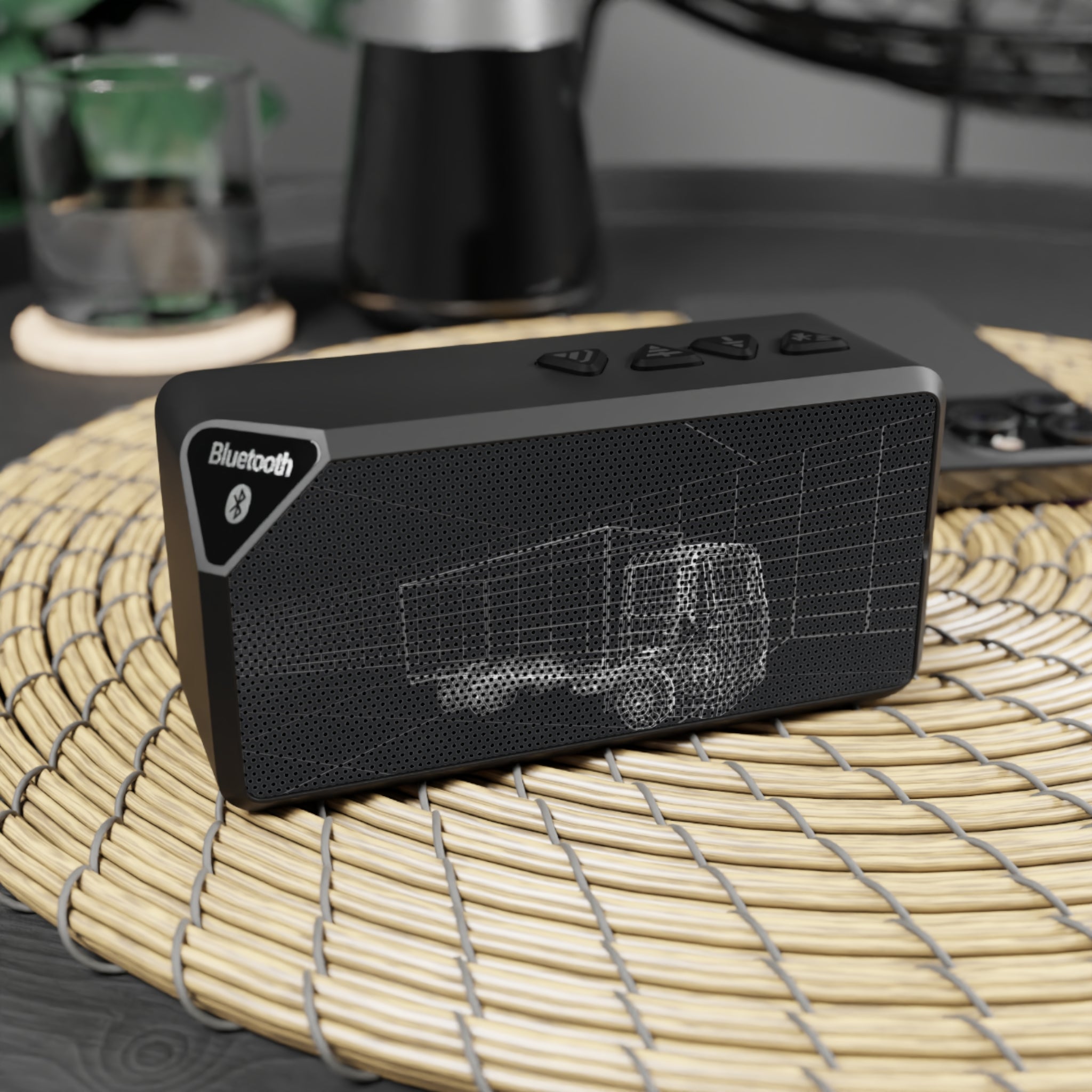 Portable Bluetooth Speaker with Truck Outline Design – Compact Wireless Audio for Travel & Outdoors