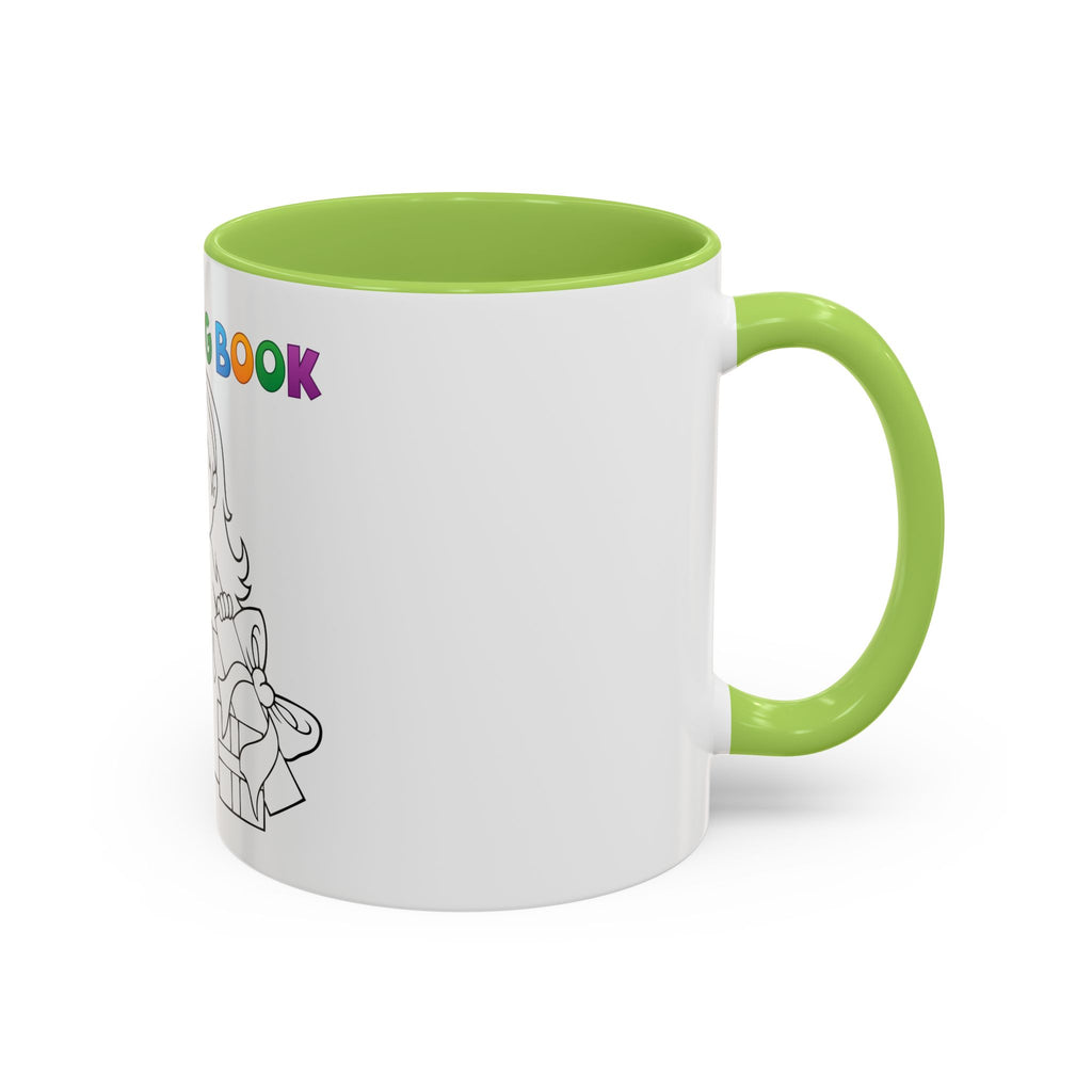 Coloring Book Coffee Mug — Kids Holiday Coloring Design (11/15oz Accent Mug)