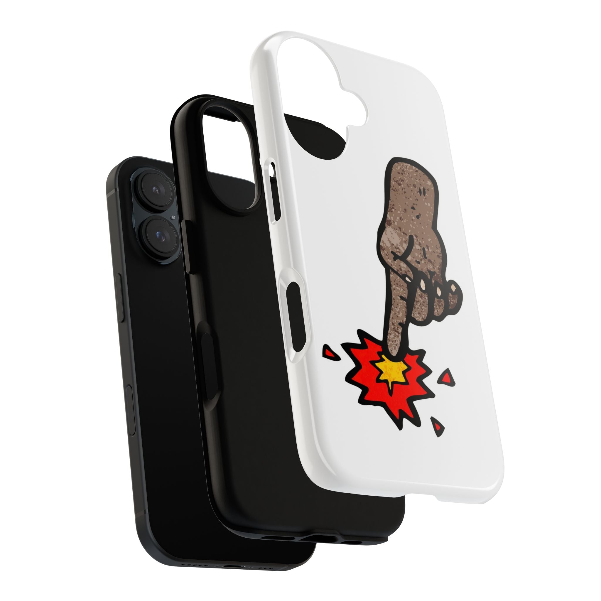 Phone Case — Cartoon Finger Popping Red Burst (Tough Cases)
