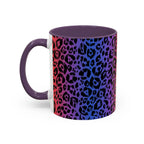 Rainbow Leopard Accent Coffee Mug — Colorful Animal Print 11/15oz