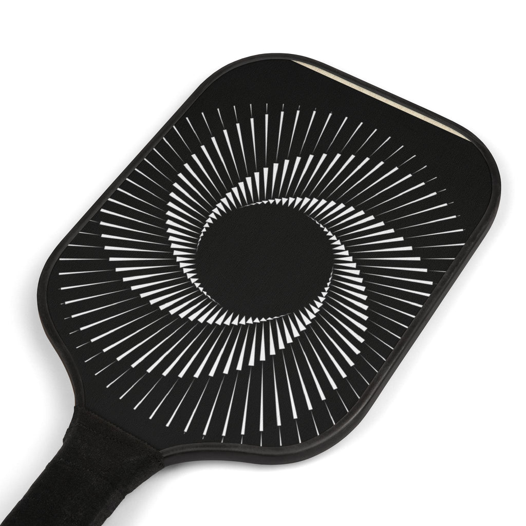 Pickleball Paddles Set — Black Spiral Design Paddle Kit with 2 Balls