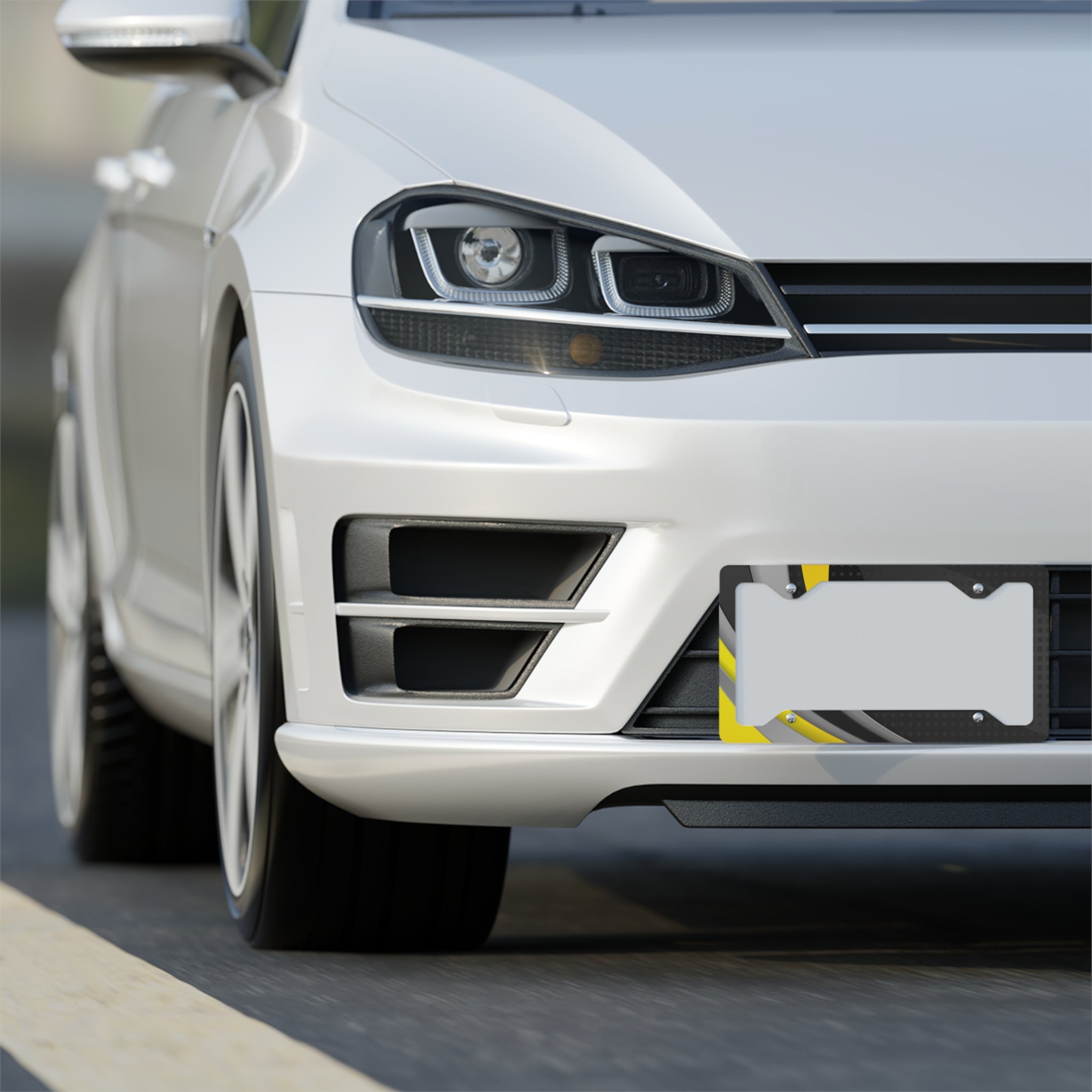 Metal License Plate Frame — Minimal Stainless Steel Car Plate Border