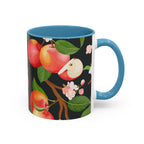 Apple Blossom Accent Coffee Mug – Floral Fruit Ceramic Mug (11/15oz)