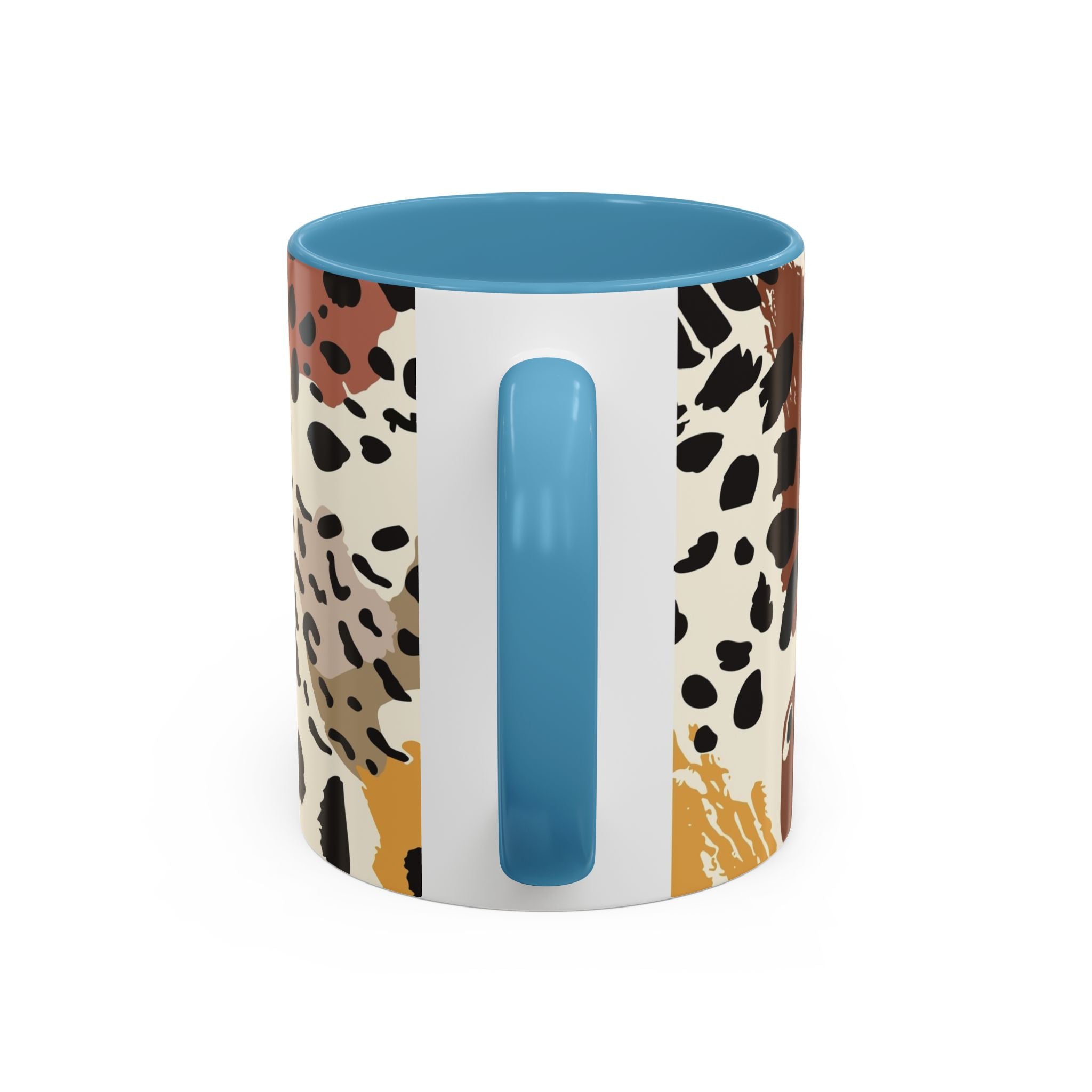 Rustic Leopard Accent Coffee Mug — Animal Print Ceramic Mug (11/15oz)