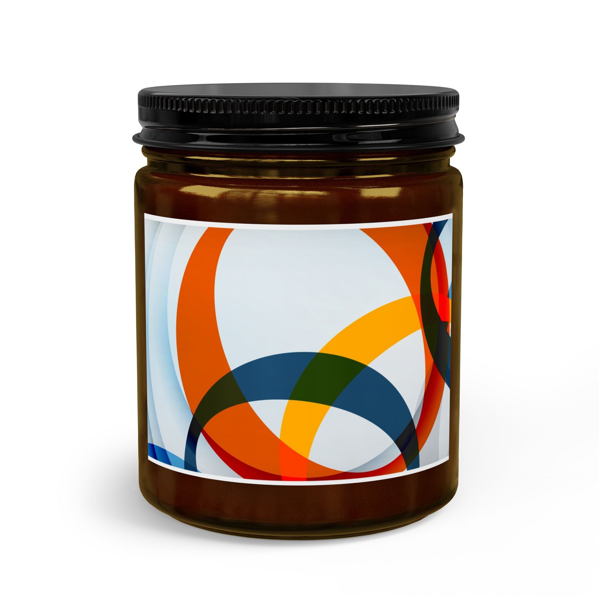 Modern Abstract Candle Gift Set — Soy Jar Candle with Matches & Wick Trimmer