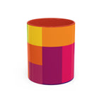 Color Block Accent Coffee Mug — Bright Geometric Pattern