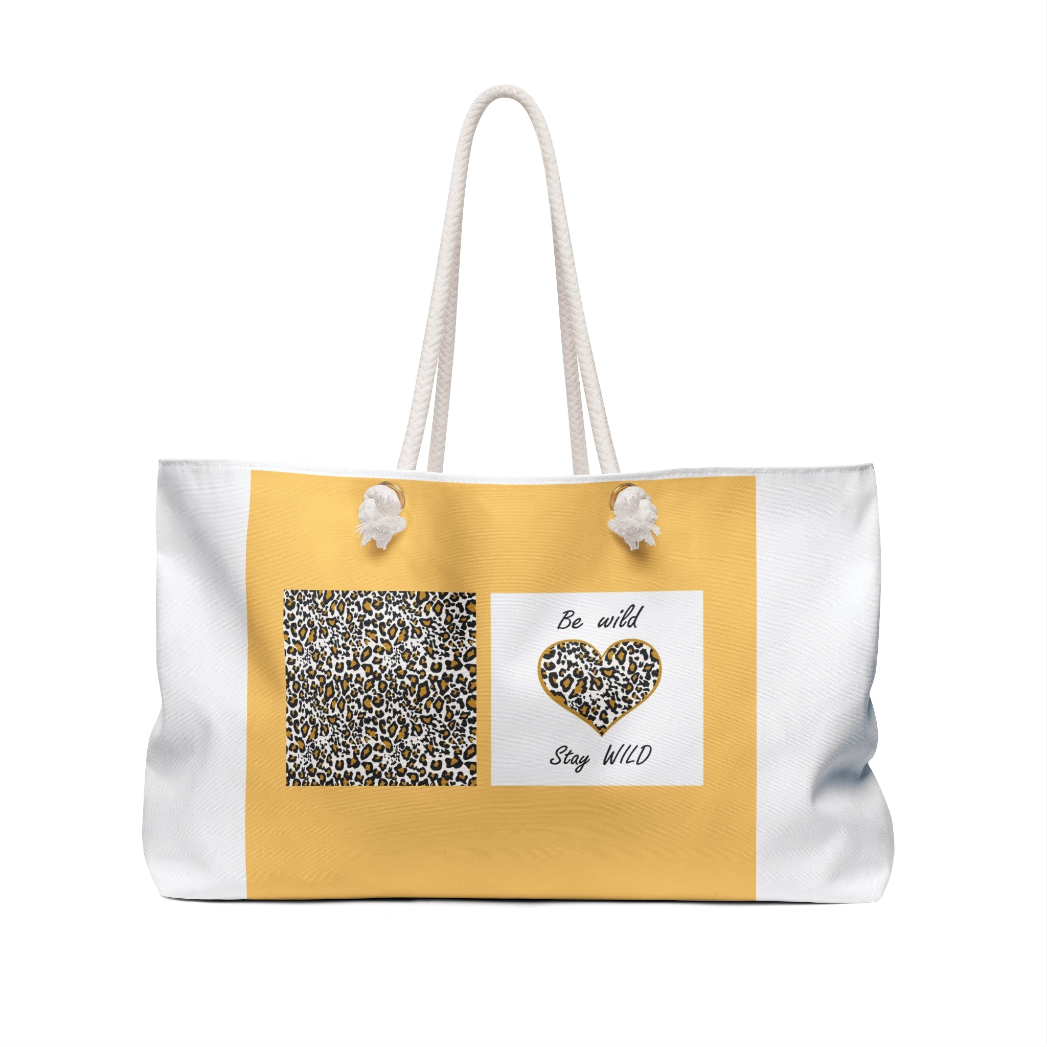 Leopard Heart Wild Love Weekender Bag | Animal Print Travel Tote
