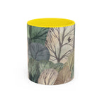 Botanical Woodland Coffee Mug — Earthy Leaf Pattern Accent Mug (11/15oz)