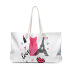 Parisian Dress & Eiffel Tower Weekender Bag | Love Lipstick Hearts