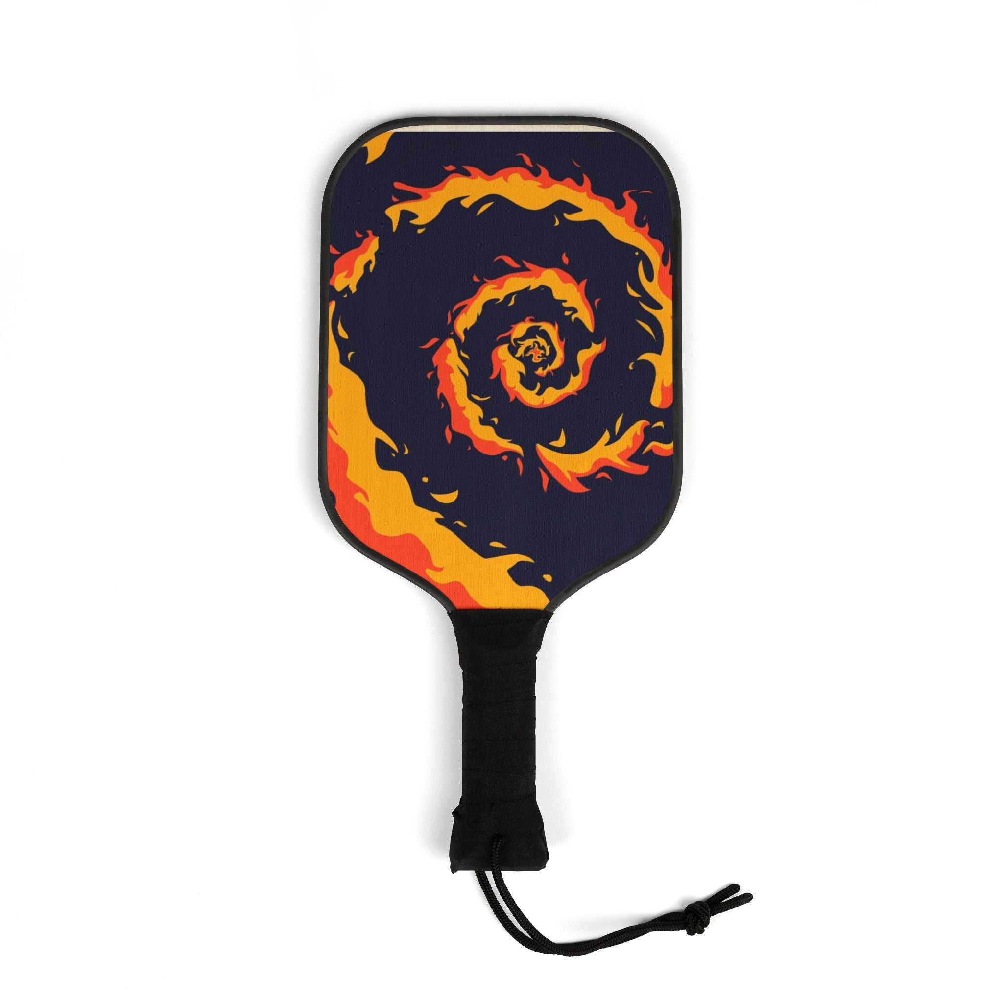 Pickleball Paddle Set — Fiery Spiral Design Paddle & Balls Kit