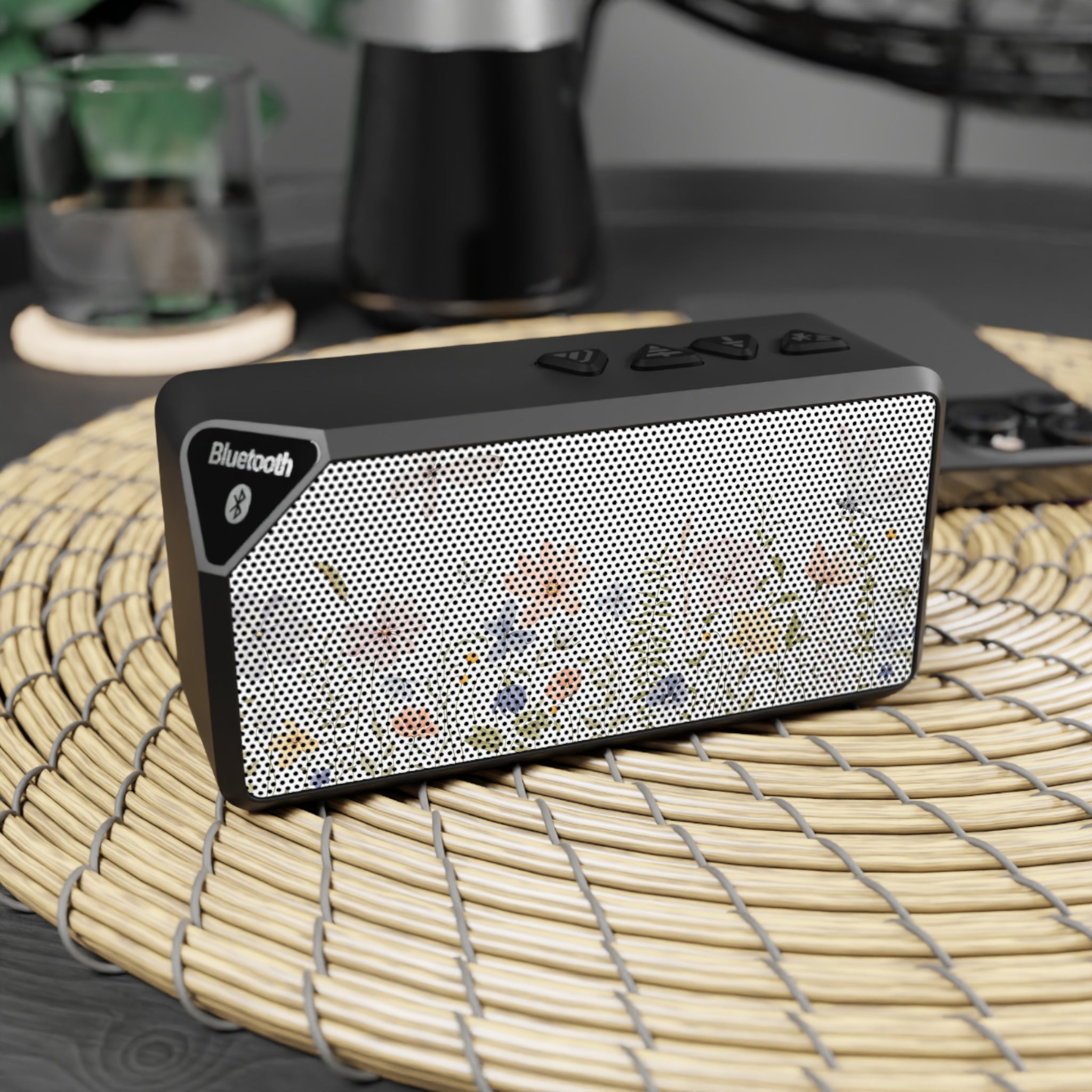Bluetooth Speaker — Vintage Floral Grille Portable Speaker