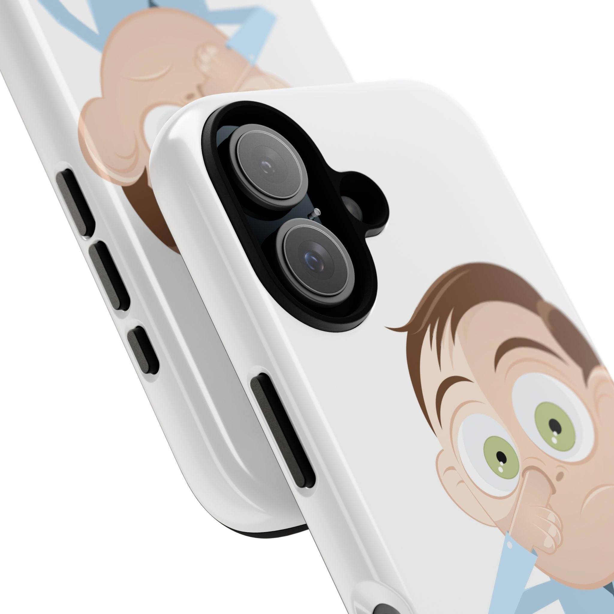 Funny Cartoon Guy Phone Case – Humorous Nose-Picking Character Protective Cover