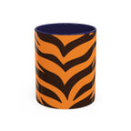 Tiger Stripe Accent Coffee Mug – Orange & Black Animal Print