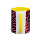 Rainbow Leopard Accent Coffee Mug — Colorful Animal Print 11/15oz