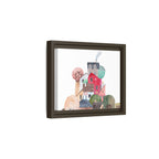 Whimsical Village Matte Canvas Framed Art