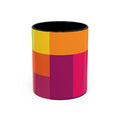 Color Block Accent Coffee Mug — Bright Geometric Pattern