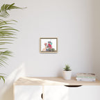 Whimsical Village Matte Canvas Framed Art